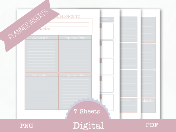 Download Undated Planner Inserts - Planner inserts Collection