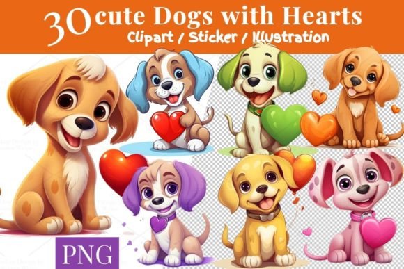 Download 30 Cute Dog Clip Art Sticker, PNG 793 - Dog Collection