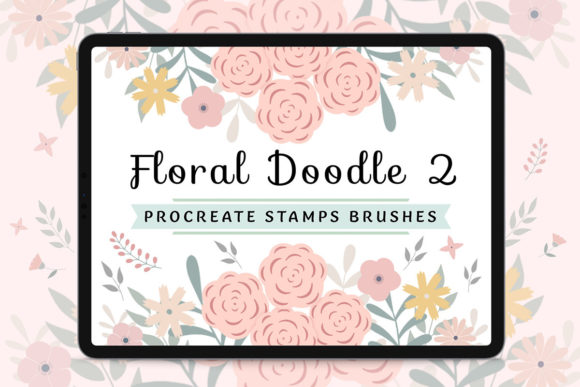 Download Procreate Stamps -  Floral Doodle Vol.2 - Floral Collection