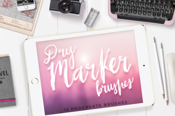 Download 12 Dry Marker Brushes - PROCREATE - Marker brushes Collection