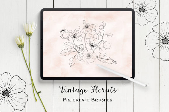 Download Vintage Florals Procreate Brushes - Floral Collection