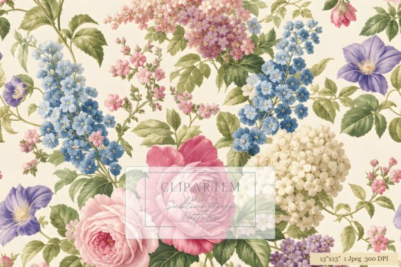Download Vintage Floral Sublimation Pattern - Floral Collection