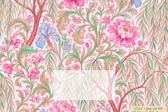 Download William Morris Pink Floral Pattern - Floral Collection
