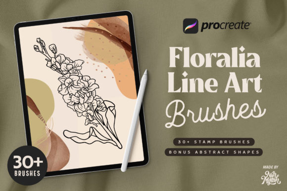 Download Procreate Floralia Line Art Brushes - Floral Collection