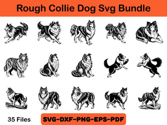 Download Rough Collie Dog SVG Bundle - Dog Collection