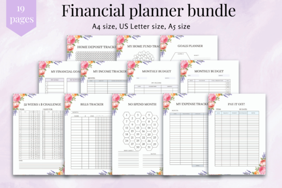 Download Finance Planner Inserts, Planner Sheets - Planner inserts Collection