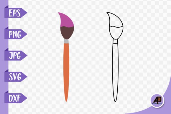Download Painting Brush Outline with Clipart - Paint Collection