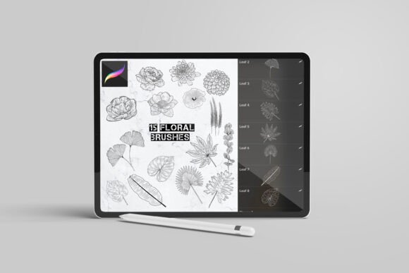 Download 15 Floral Stamp Brushes Procreate - Floral Collection