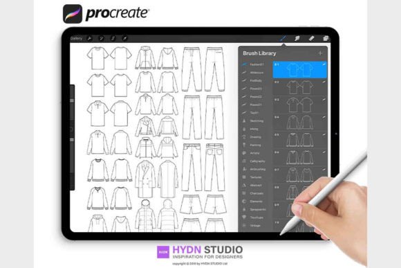 Download Fashion Flat Sketch Set 01 for Procreate - Fashion Collection