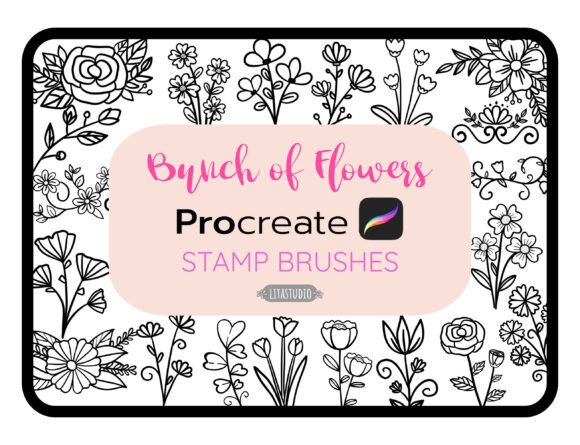 Download Floral Bouquet Procreate Stamp Brush - Floral Collection