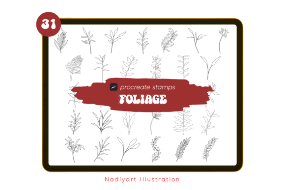 Download Foliage Procreate Stamp Brushes - Foliage Collection