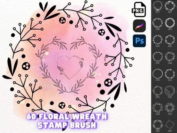 Download Procreate Photoshop Floral Wreath Brush - Floral Collection