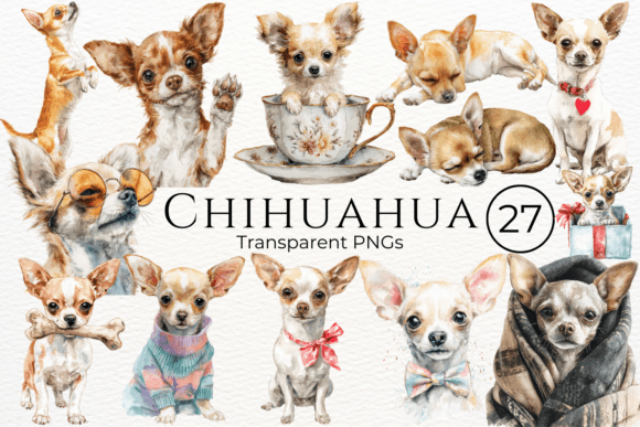 Download Chihuahua Dog Watercolor Clipart - Dog Collection