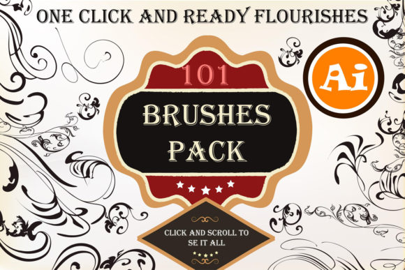Download Vector Floral Brushes for Illustrator - Floral Collection