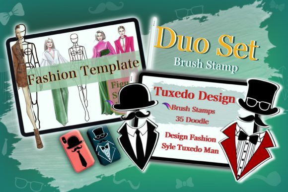 Download Procreate Female FashionTuxedo Man Brush - Fashion Collection