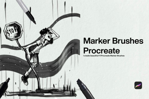 Download 10 Marker Brushes Procreate - Marker brushes Collection