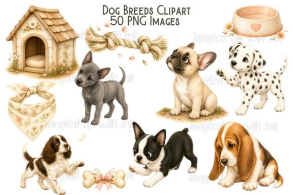 Download Dog Breeds Clipart Bundle - Dog Collection