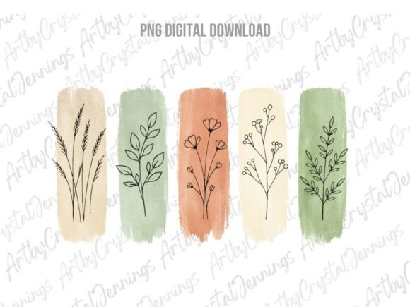 Download Floral Boho Paint Brushstroke ONG - Paint Collection