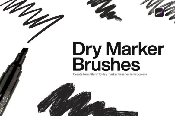 Download 10 Dry Marker Brushes Procreate - Marker brushes Collection