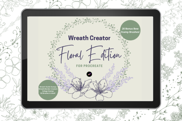 Download Procreate Floral Wreath Creator Kit - Floral Collection