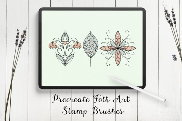 Download Modern Folk Art Floral Procreate Brushes - Floral Collection