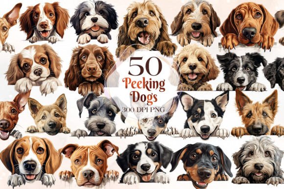 Download Peeking Dog Clipart Bundle Part 4 - Dog Collection
